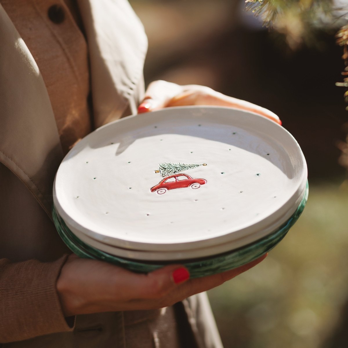 Keraminė lėkštė vaikui „Šventinė kelionė“