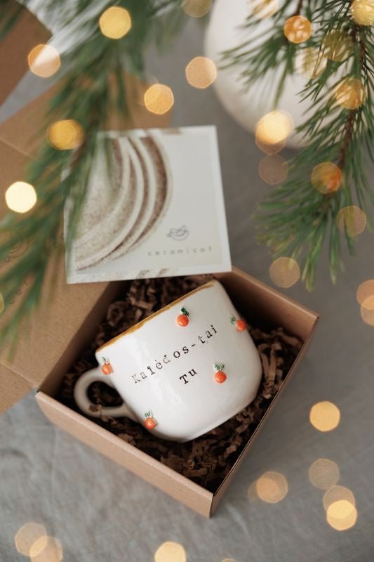 Keraminis puodukas ,, Mandarinai”